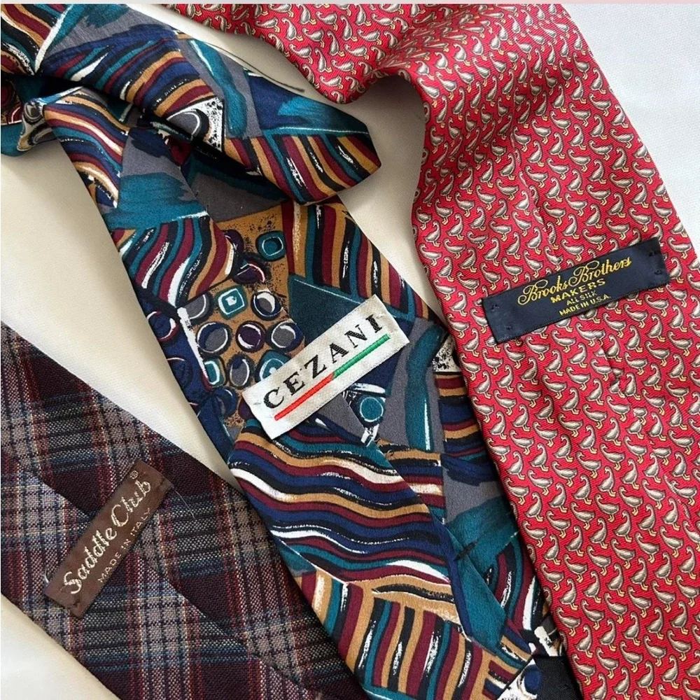 Bundle vintage silk and Wool necktie. - Picture 4 of 8